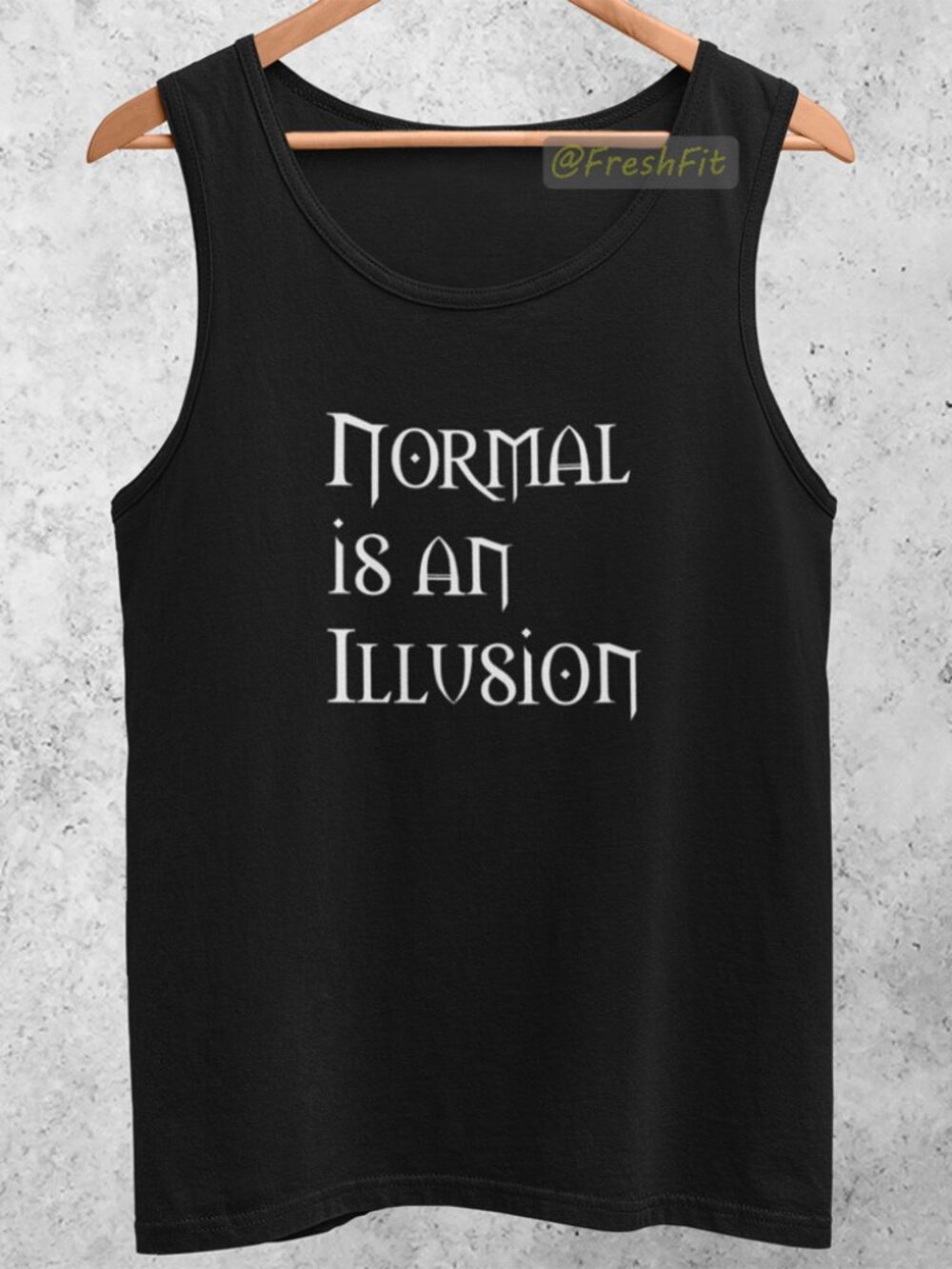 🆕Normal Is An Illusion Black Tank Top